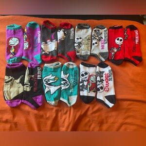 A Nightmare Before Christmas sock set days of the week